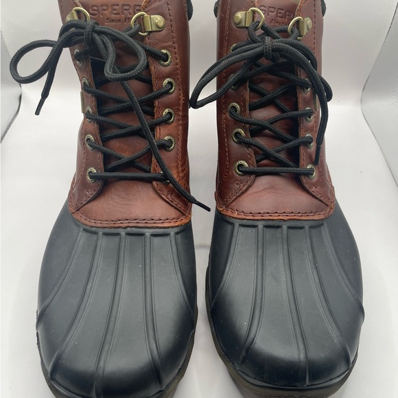 Men\'s Brown and Black Sperry Top Sider Duck Boots hiking travel forest main image 7